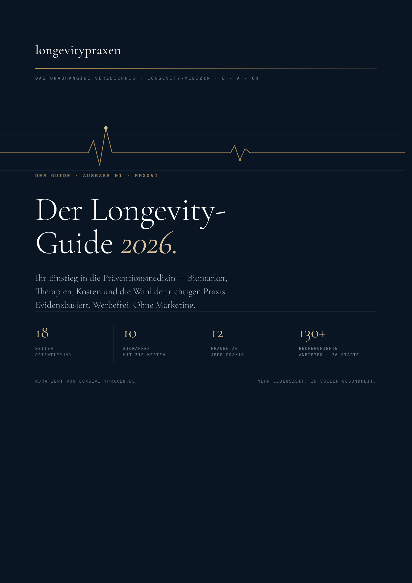 Cover: Der Longevity-Guide 2026 — Ausgabe 01